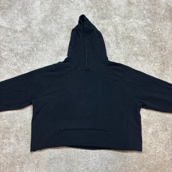 Hiro Clark Oversized Cropped Hoodie Sweatshirt Size XL Loungewear - Picture 2 of 7